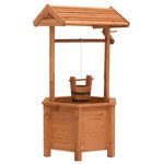 VIDAXL Jardiniere a puits a souhait de jardin 40x40x84cm Bois de sapin