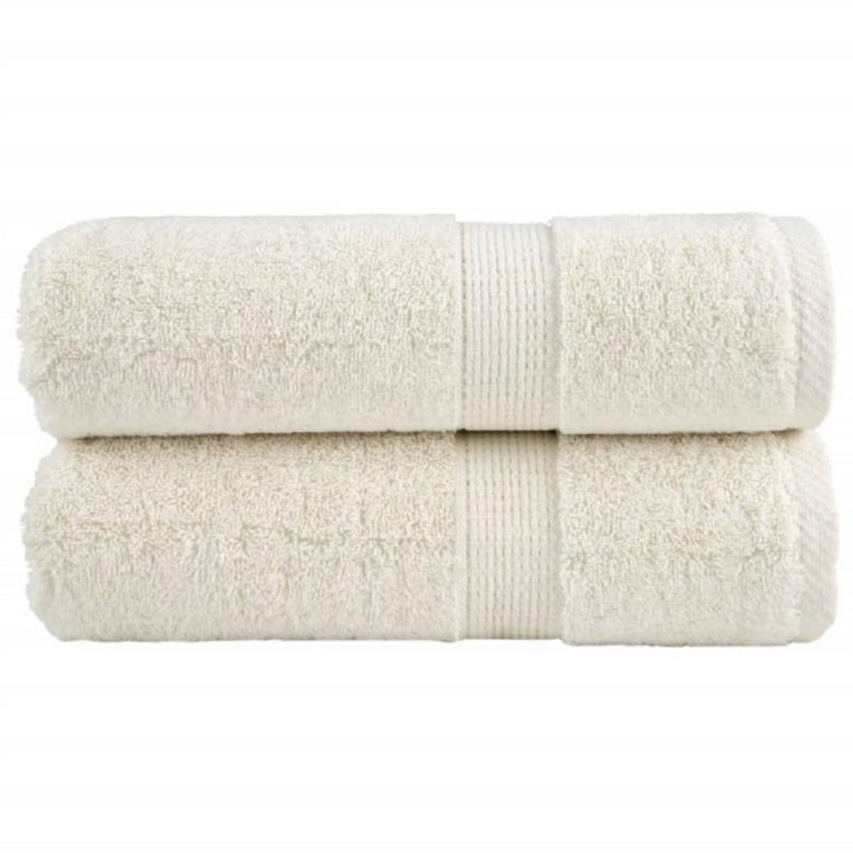 VIDAXL Serviettes de visage de qualité supérieure SOLUND 2 pcs crème