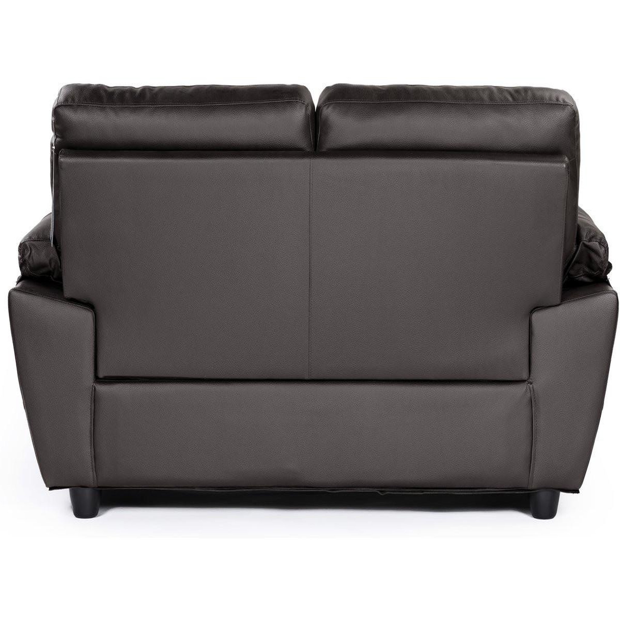 Voir la diapositive 4 : Habitat et Jardin Canapé fixe en cuir reconstitué et pvc  dallas  - 169 x 88 x 90 cm - 2 places - chocolat