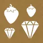 Rayher Pochoir en papier Fruits / Diamant, 20,3x20,3cm, 2designs, 2 pces