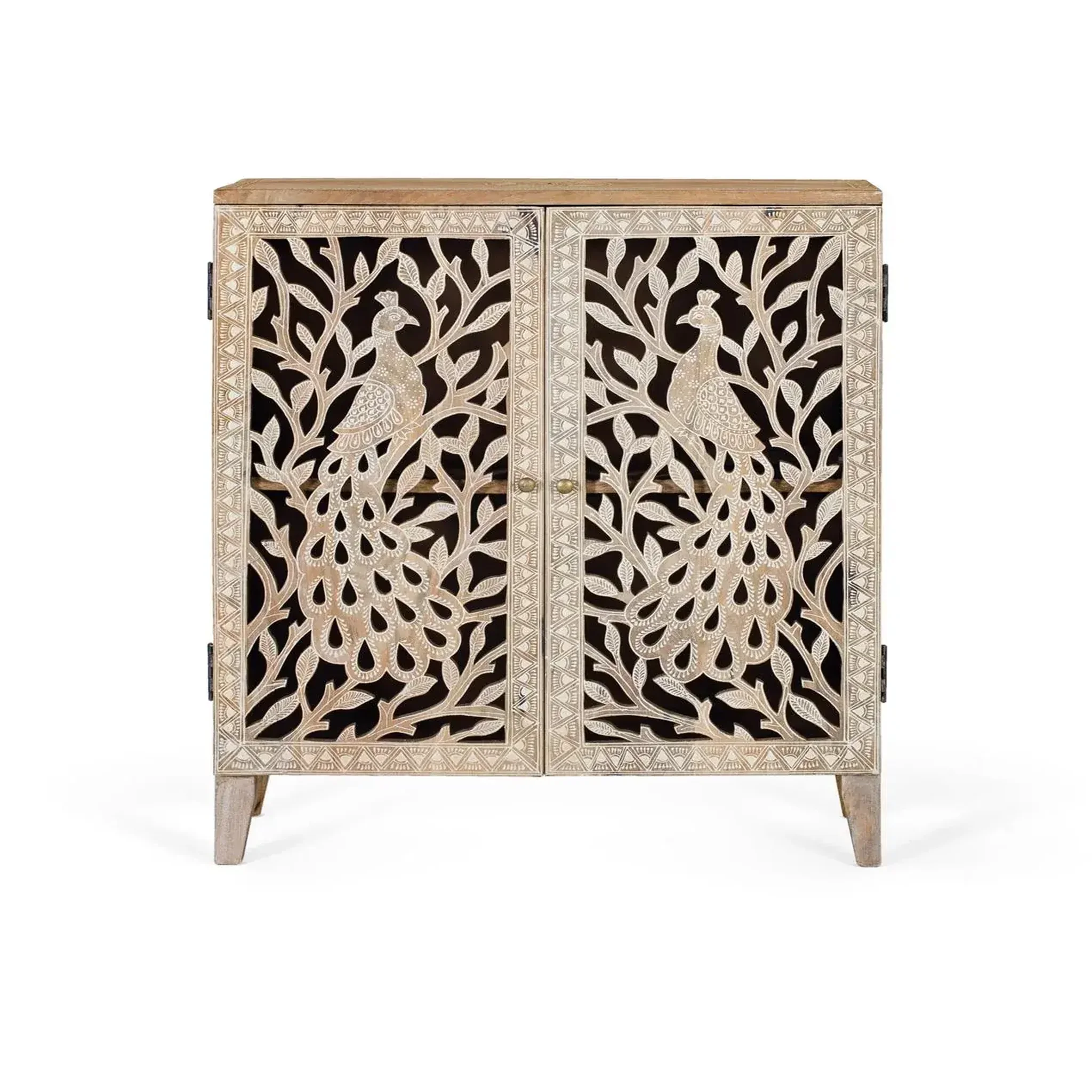 GINER Y COLOMER SL Meuble d'appoint en bois de manguier 66 cm style classique rustique