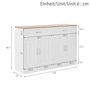 Voir la diapositive 3 : MERAX Buffet 4 porte(s) 2 tiroir(s) - 120 cm blanc+naturel panneau de particules