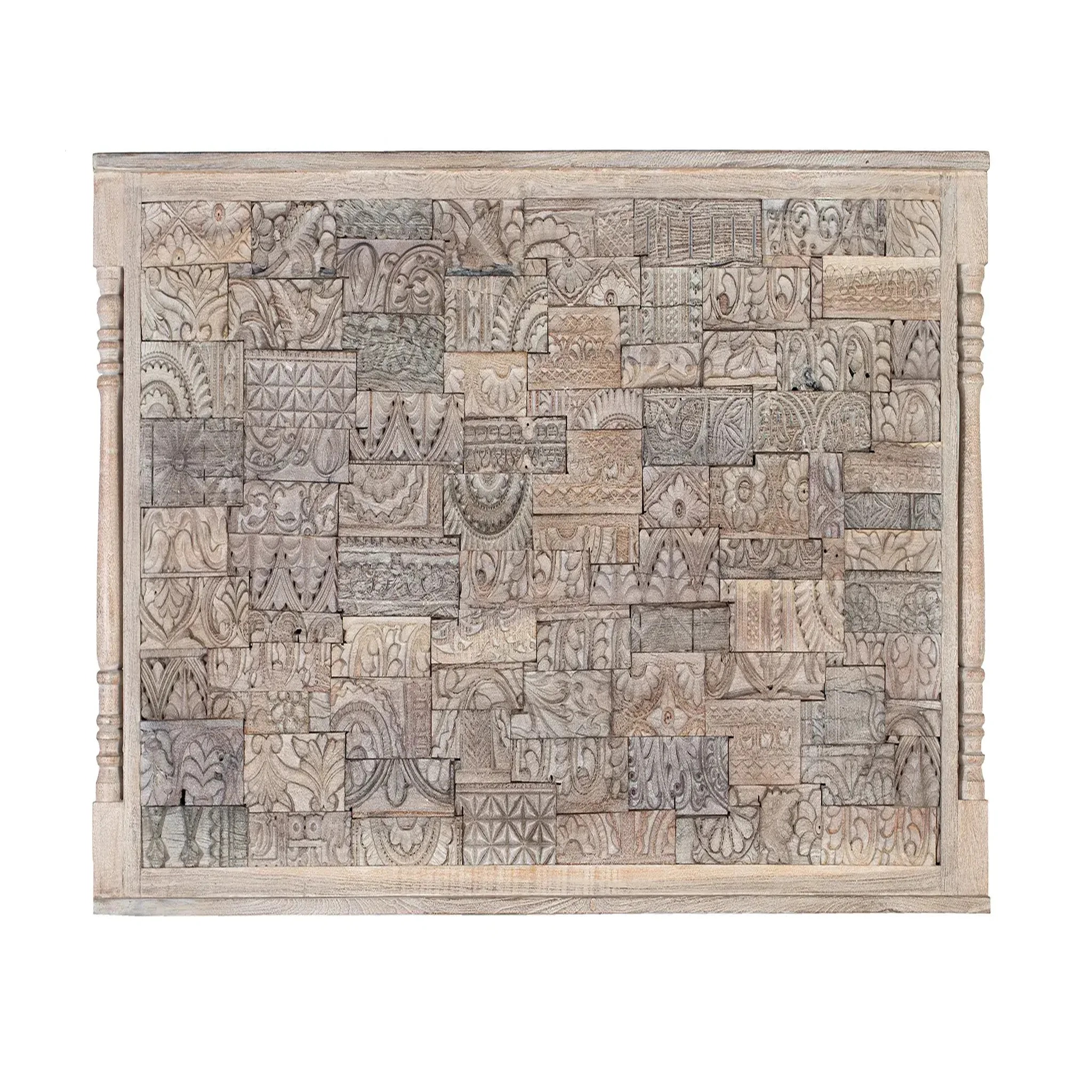 GINER Y COLOMER SL Tête de lit en bois de chêne récupéré 167cm style boho ethnique