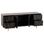 Voir la diapositive 5 : Paris Prix Buffet 4 Tiroirs & 2 Portes  Remina  150cm Noir & Or
