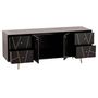 Voir la diapositive 5 : Paris Prix Buffet 4 Tiroirs & 2 Portes  Remina  150cm Noir & Or
