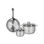 ELO Ensemble de 1 Poêle de cuisson 28 cm et 2 faitouts 16 et 24 cm Elo Profi Brillant