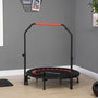Voir la diapositive 2 : HOMCOM Trampoline de Fitness gym pliable - poignée réglable, écran LCD, 28 ressorts - Ø 102 cm - noir rouge