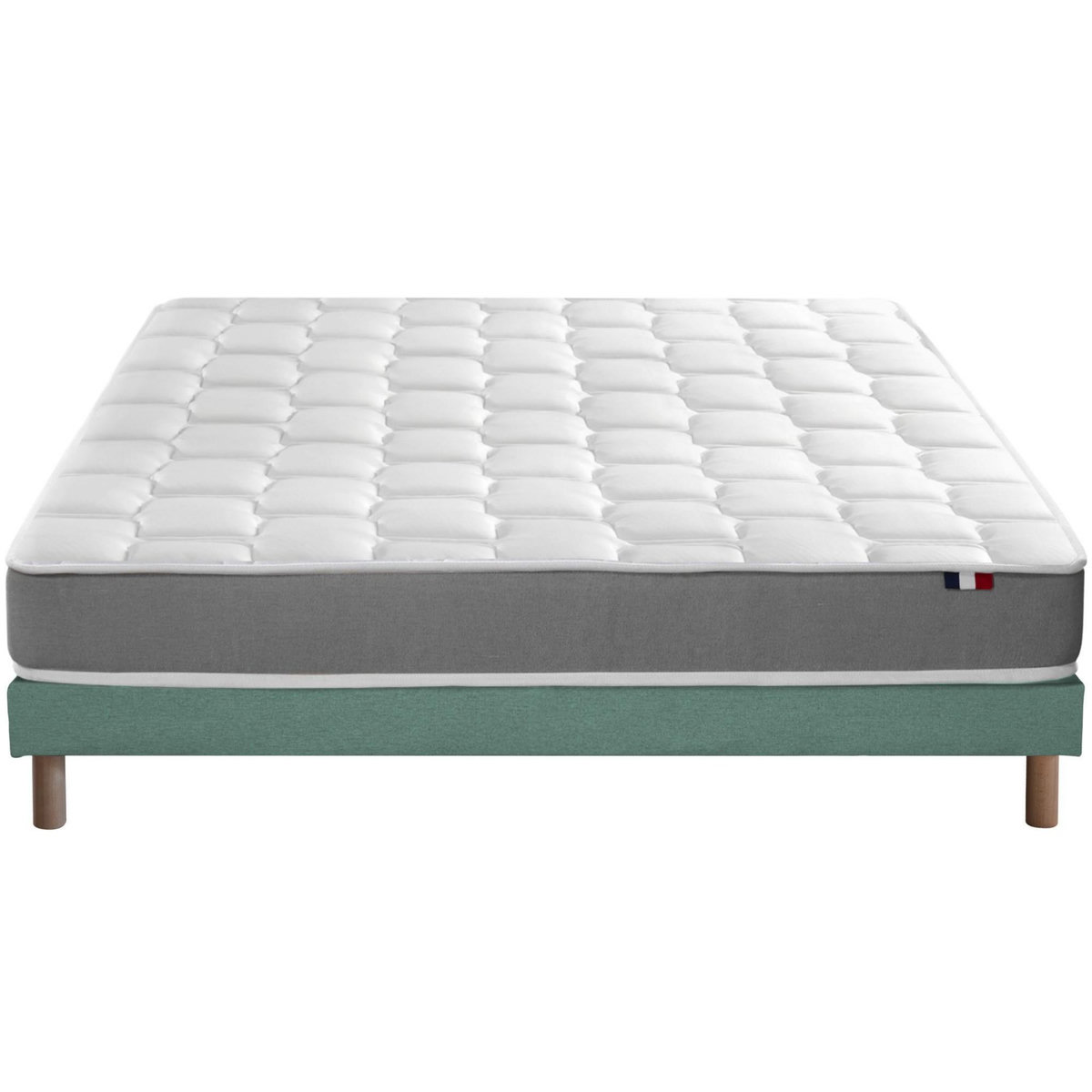 IDLITERIE Ensemble matelas mémoire de forme MAM AZUR avec sommier - confort français
