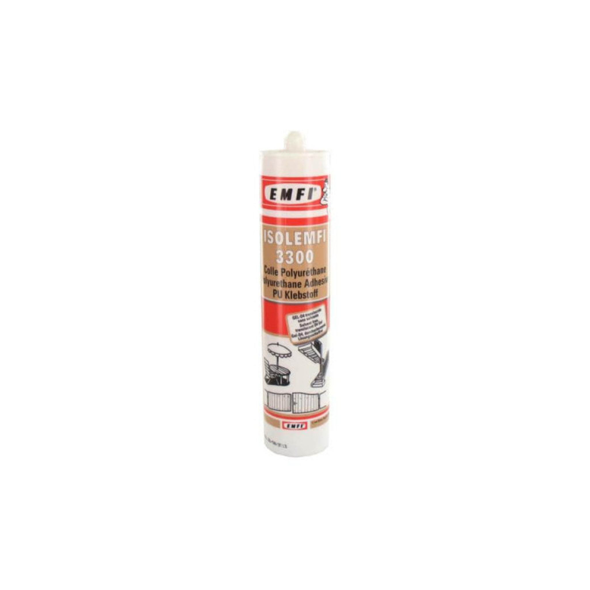 Voir la diapositive 1 : EMFI Colle polyuréthanne ISOLEMFI 3300 310ml X 5