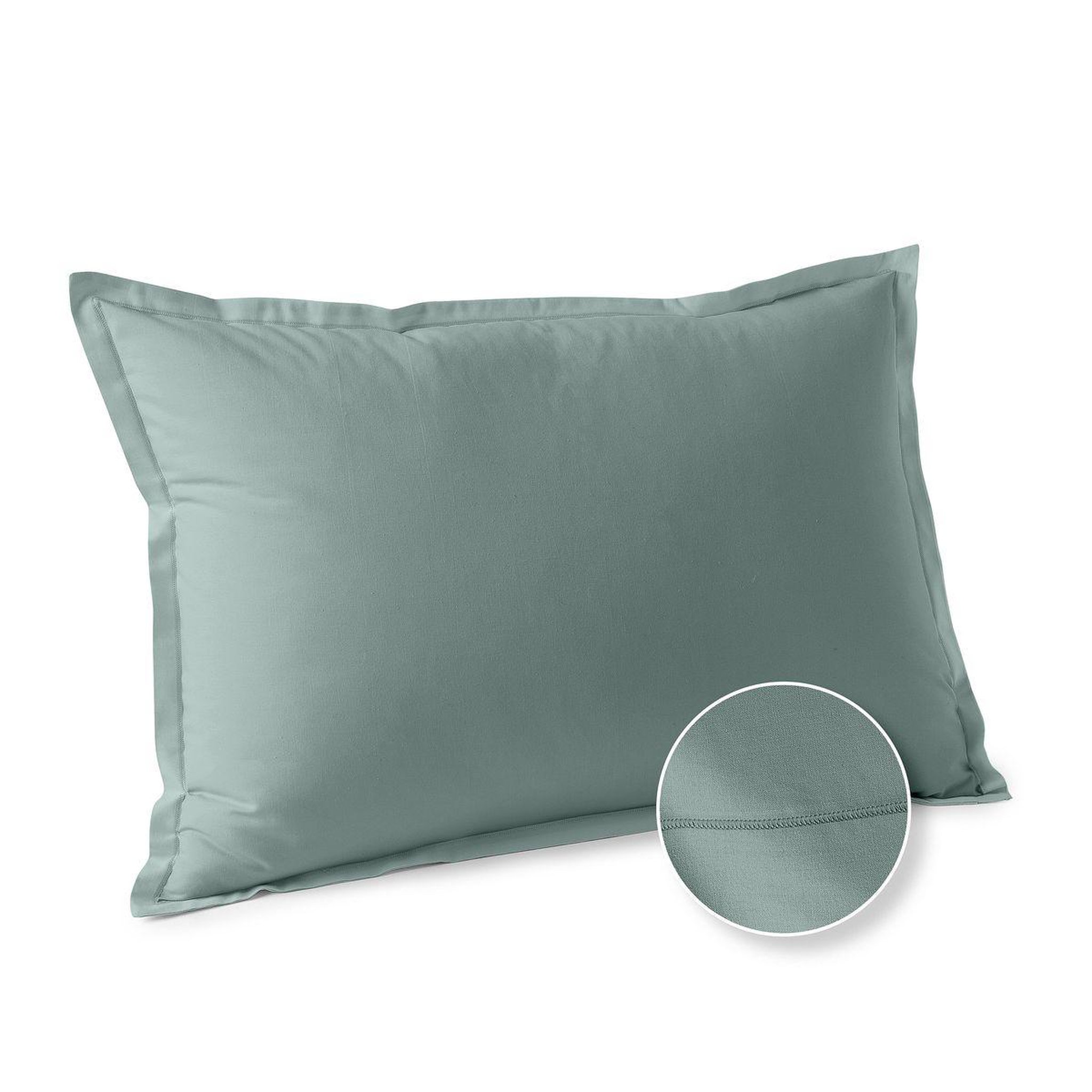 Voir la diapositive 1 : ACTUEL Taie d'oreiller unie en coton 57 fils - collection permanente