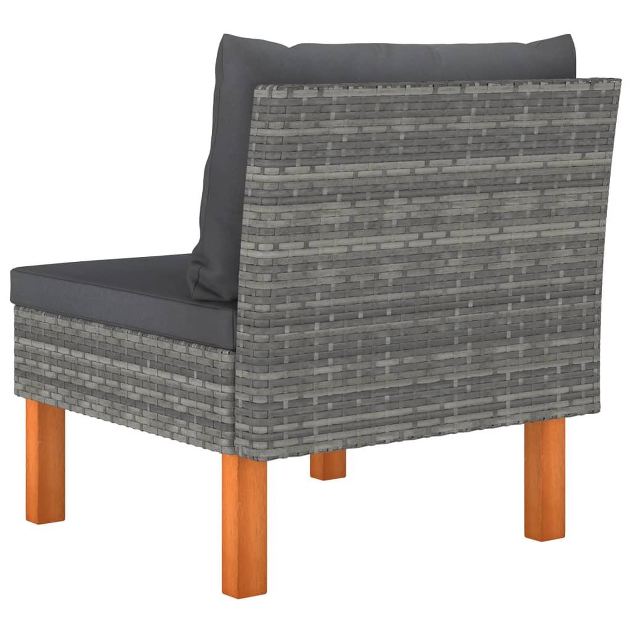 Voir la diapositive 4 : VIDAXL Canape central Resine tressee et bois d'eucalyptus massif