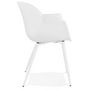 Voir la diapositive 3 : Paris Prix Chaise Design avec Accoudoirs  Sinco  85cm Blanc