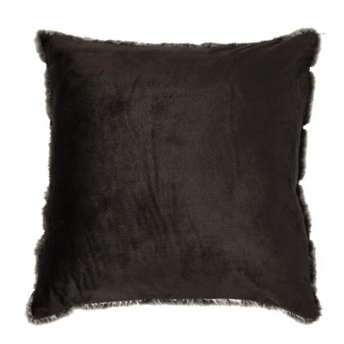 Paris Prix Coussin Imitation Fourrure  Lounge  40x40cm Gris Foncé