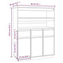 Voir la diapositive 6 : VIDAXL Buffet haut 89x40x116,5 cm Bois massif de pin