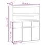 Voir la diapositive 6 : VIDAXL Buffet haut 89x40x116,5 cm Bois massif de pin