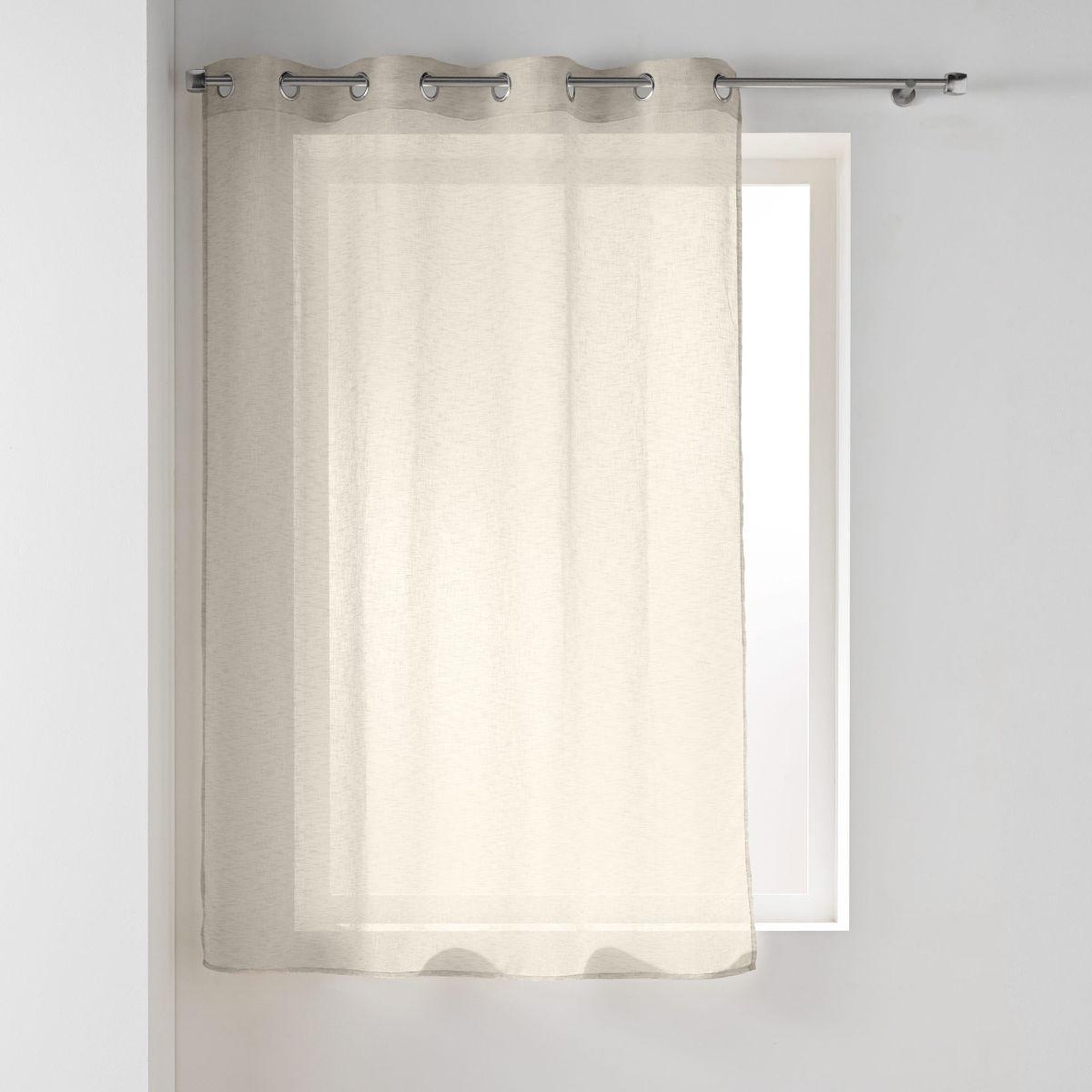 Douceur d'Intérieur Rideau voilage à œillets  carlin  140x180cm lin