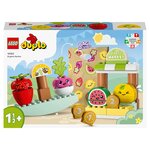 LEGO DUPLO 10983 - Le marché bio, Jeu sur la Nourriture, Fruits et Légumes, Apprentissage des Chiffres, Jouets Éducatifs à Empiler, Enfants