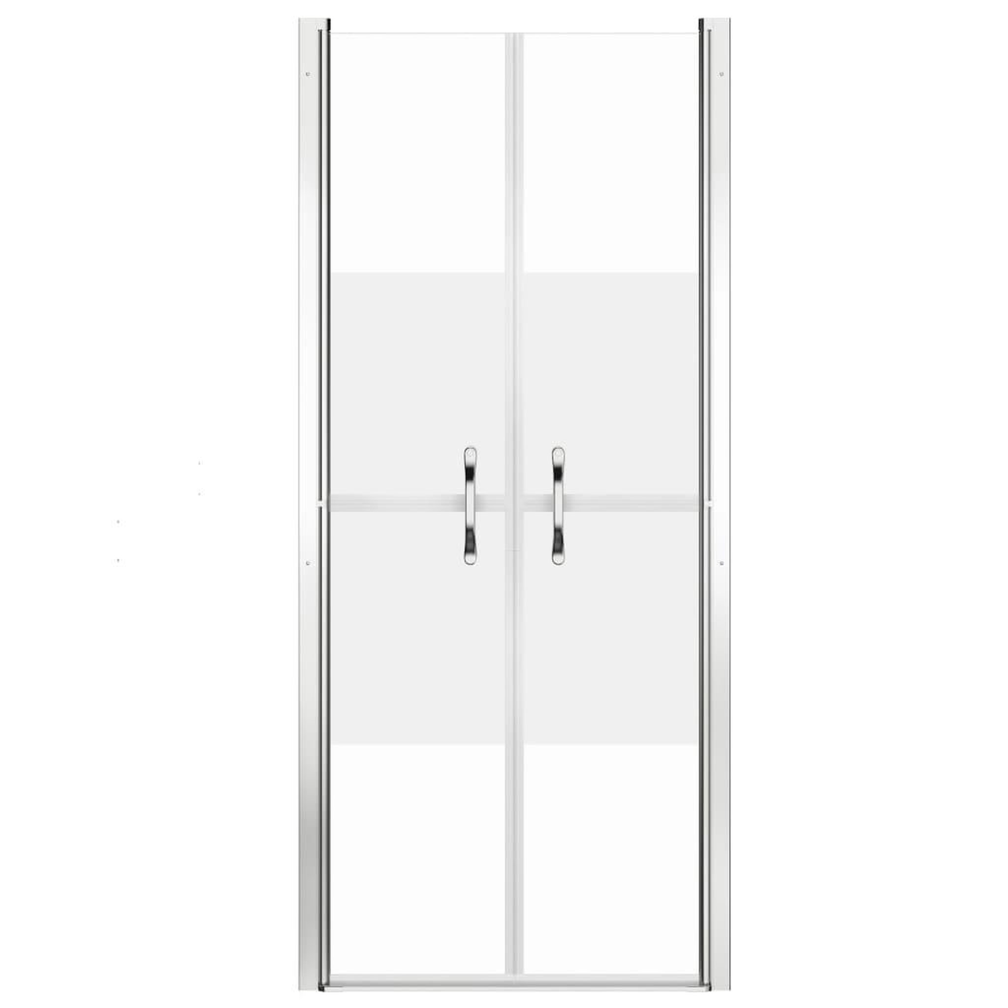 Voir la diapositive 3 : VIDAXL Porte de douche ESG demi-depoli 91x190 cm