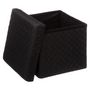Voir la diapositive 2 :  Pouf Carré Design  Mix N'Modul  31cm Noir