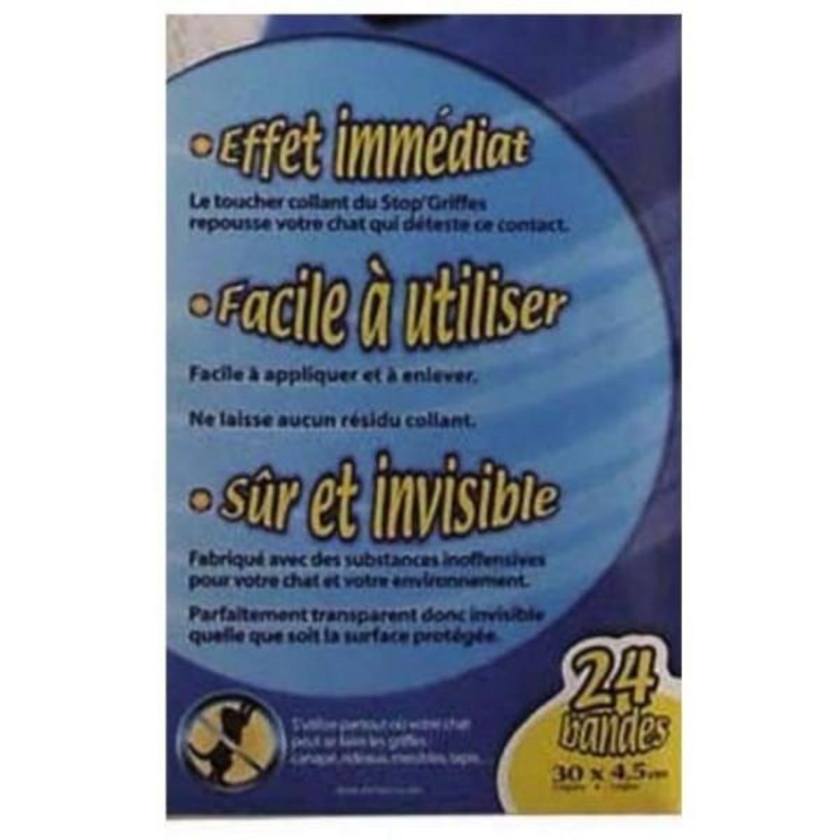 MARKET24 Bandes Stop'Griffes - MUZO - x24 - Transparent - Anti-griffes - Inoffensif pour les animaux