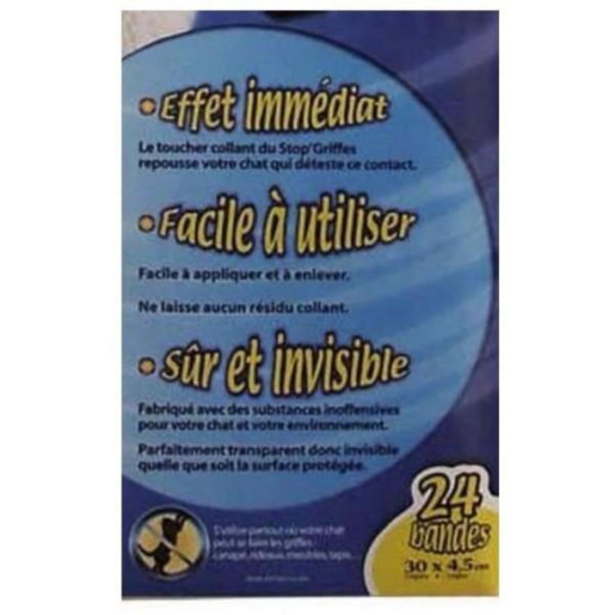 MARKET24 Bandes Stop'Griffes - MUZO - x24 - Transparent - Anti-griffes - Inoffensif pour les animaux