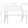 Voir la diapositive 6 : VIDAXL Banc de jardin 102 cm aluminium coule blanc