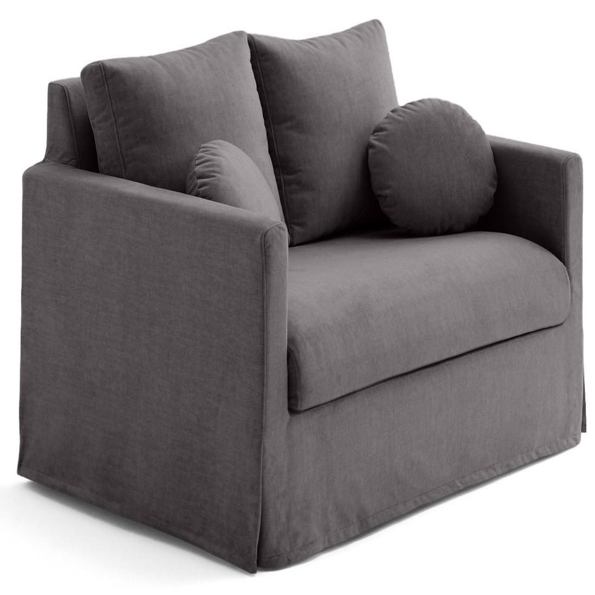 Voir la diapositive 3 : LISA DESIGN Serena - canapé droit déhoussable 2 places en velours