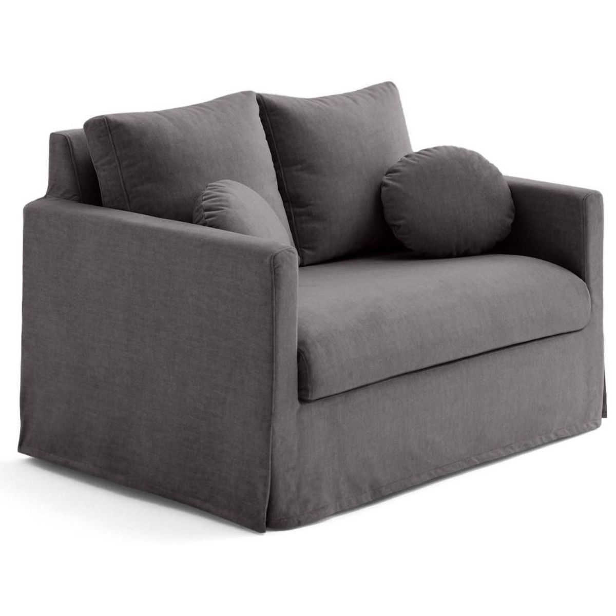 LISA DESIGN Serena - canapé droit déhoussable 2 places en velours