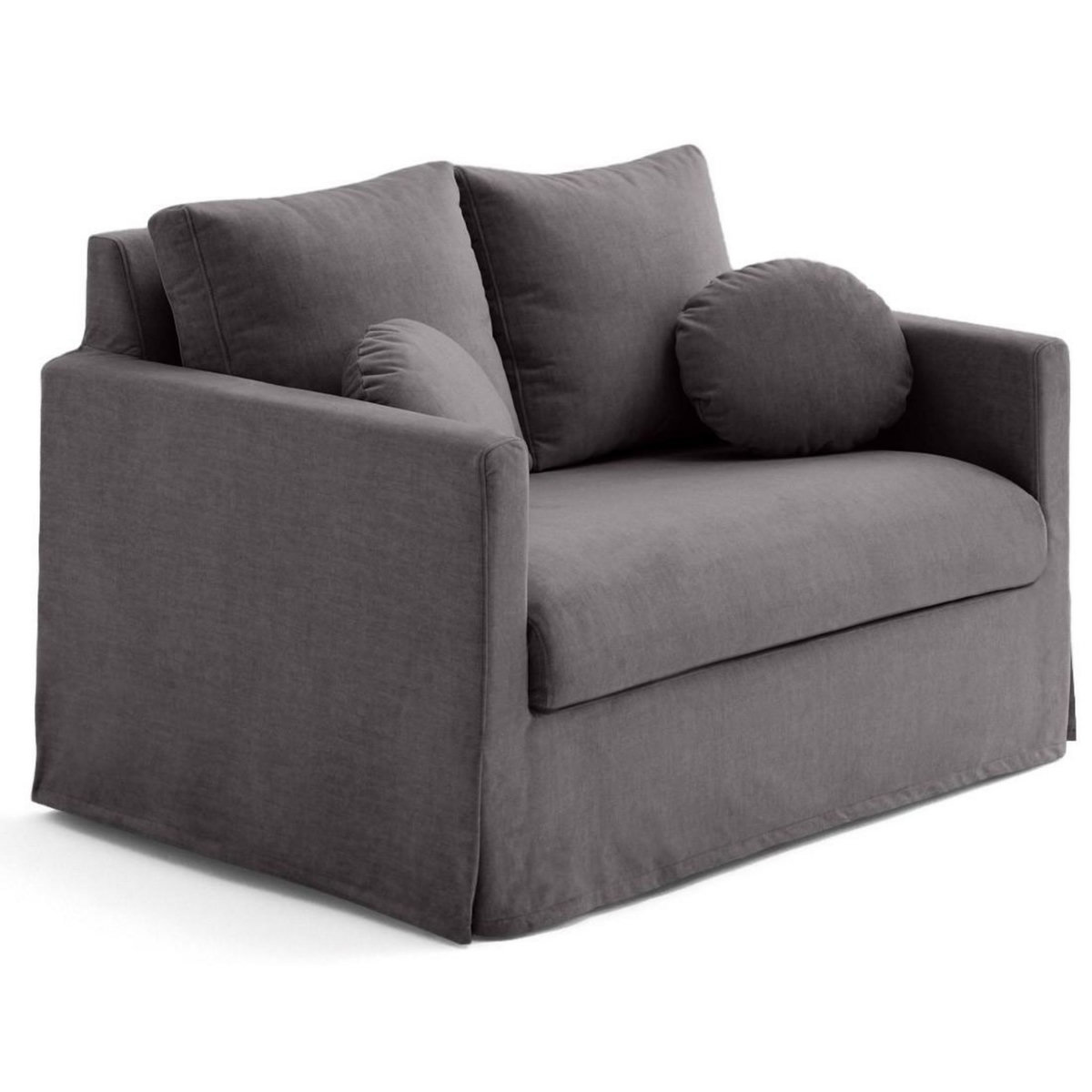 LISA DESIGN Serena - canapé droit déhoussable 2 places en velours