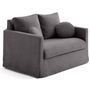 Voir la diapositive 3 : LISA DESIGN Serena - canapé droit déhoussable 2 places en velours