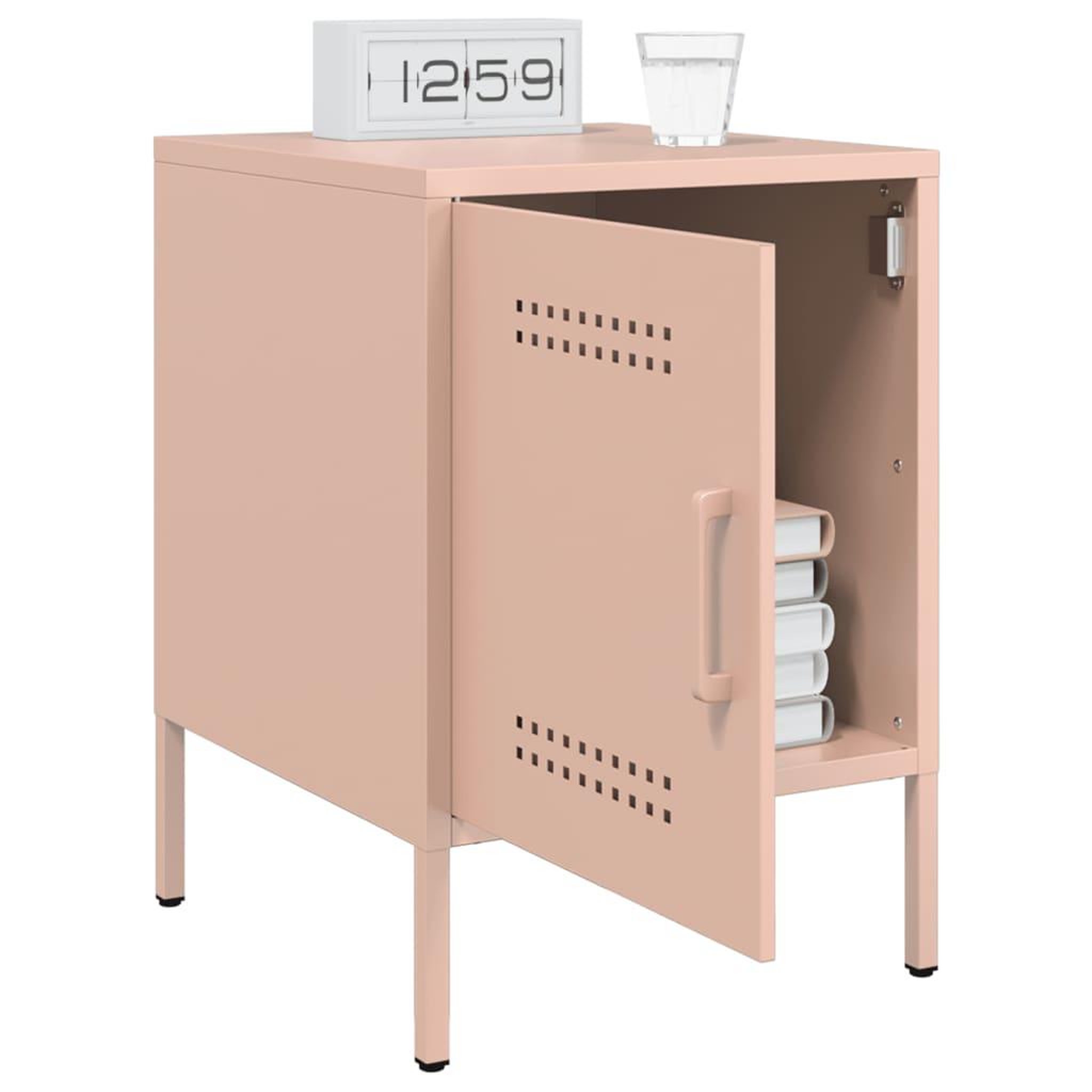 Voir la diapositive 5 : VIDAXL Table de chevet rose 36x39x50,5 cm acier
