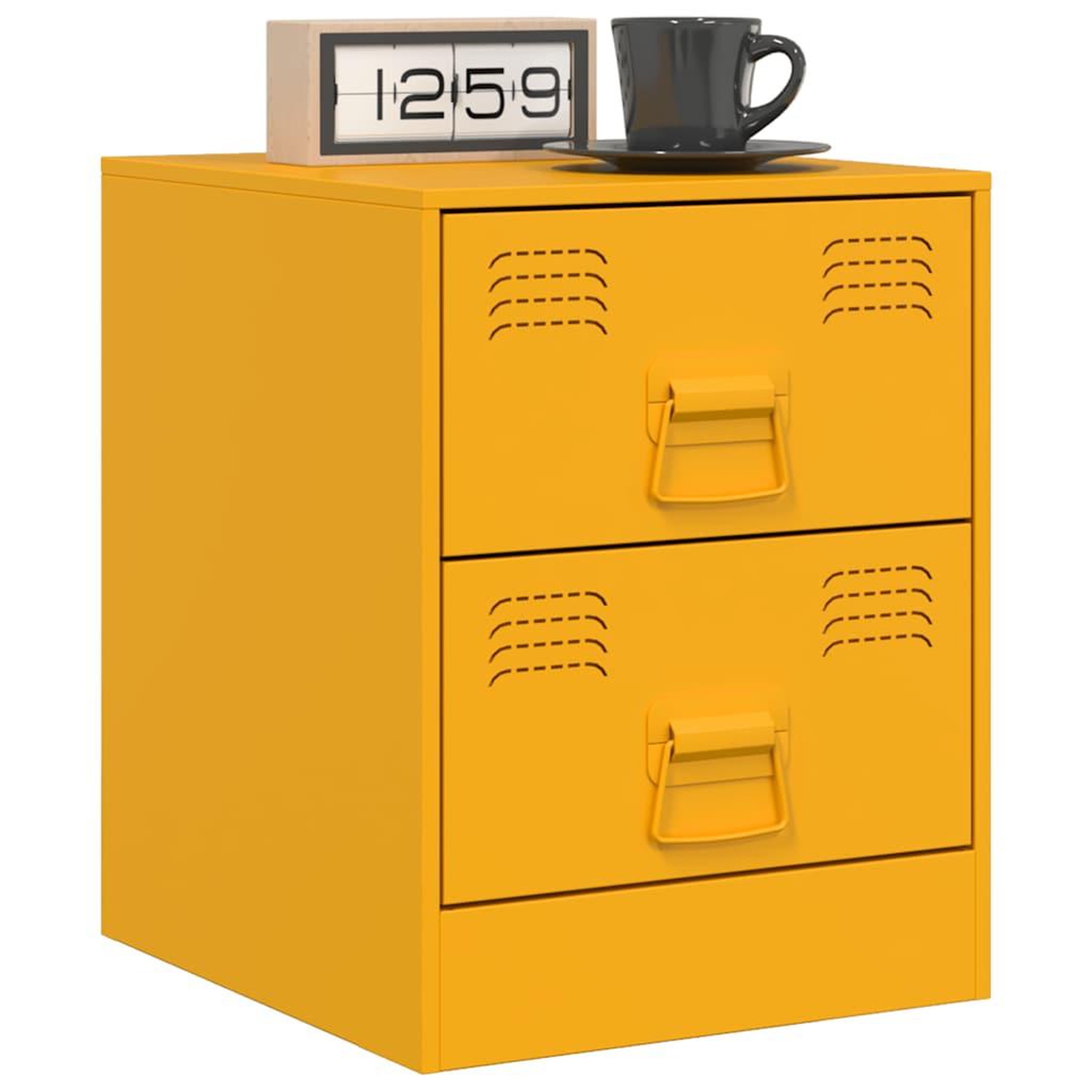 Voir la diapositive 3 : VIDAXL Tables de chevet 2 pcs jaune 34,5x39x44 cm acier