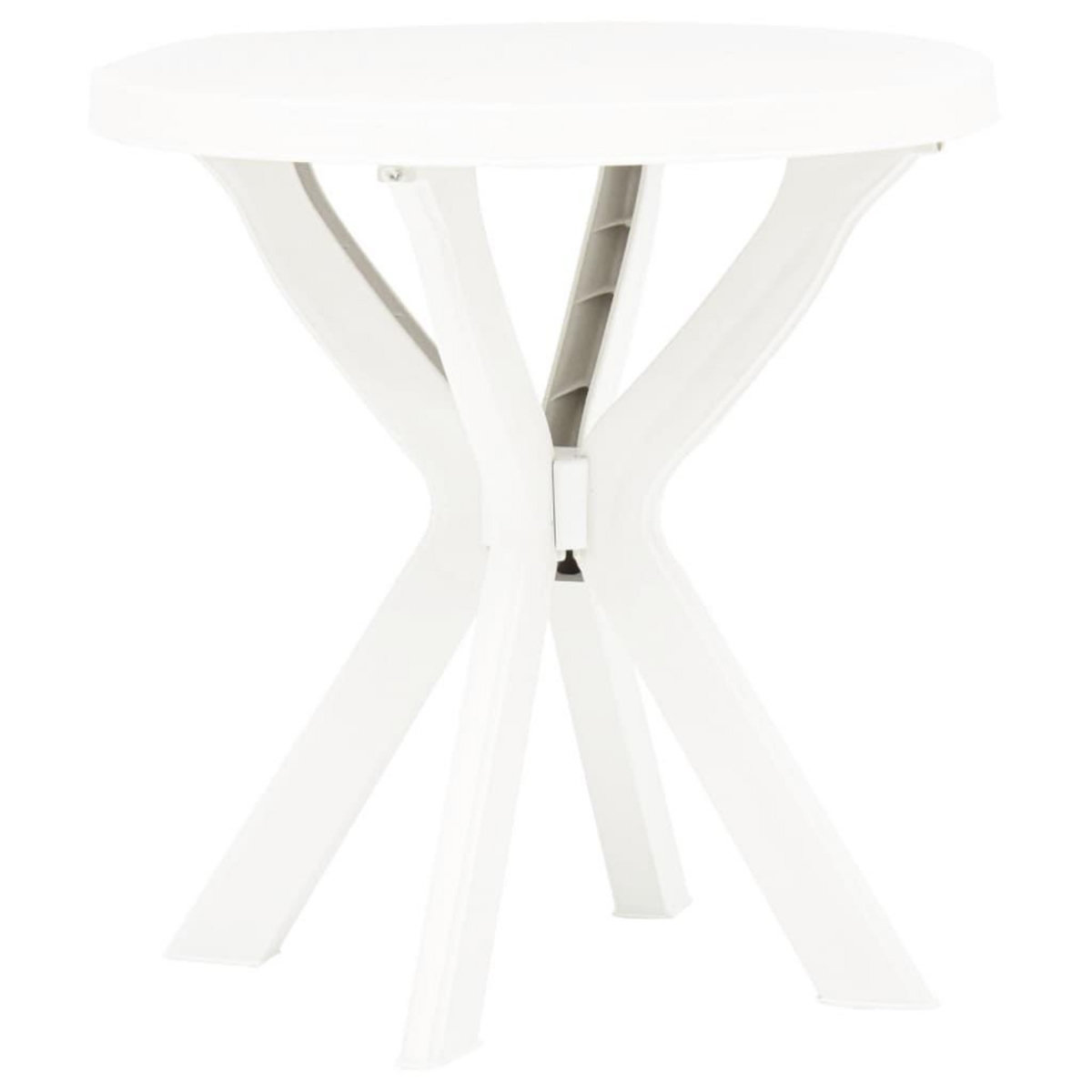 VIDAXL Table de bistro Blanc Ø70 cm Plastique
