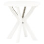 Voir la diapositive 1 : VIDAXL Table de bistro Blanc Ø70 cm Plastique