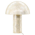 Paris Prix Lampe à Poser Design en Capiz  Lindon  48cm Gris Clair