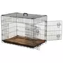 PAWHUT Cage caisse de transport pliante pour chien poignée, plateau amovible, coussin fourni 92 x 57 x 62,5 cm