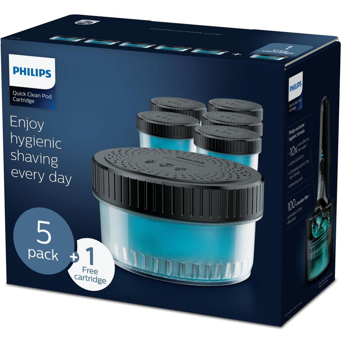 Philips Cartouche nettoyante liquide Quick Clean Pod pack 6 recharges