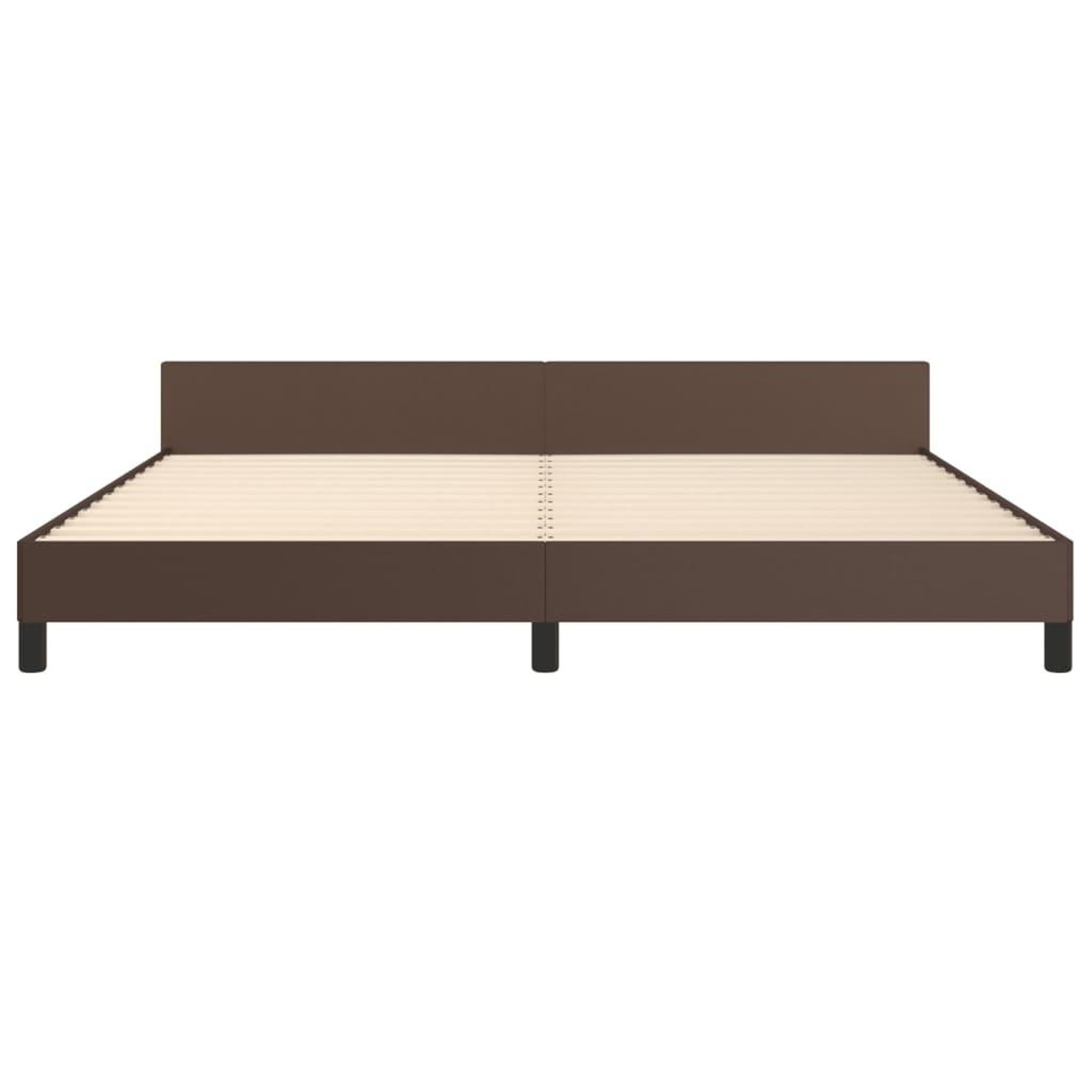 Voir la diapositive 5 : VIDAXL Cadre de lit avec tete de lit sans matelas marron 200x200 cm