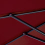 Voir la diapositive 5 : OUTSUNNY Parasol déporté octogonal inclinable manivelle pied acier Ø 3 x 2,5H m bordeaux