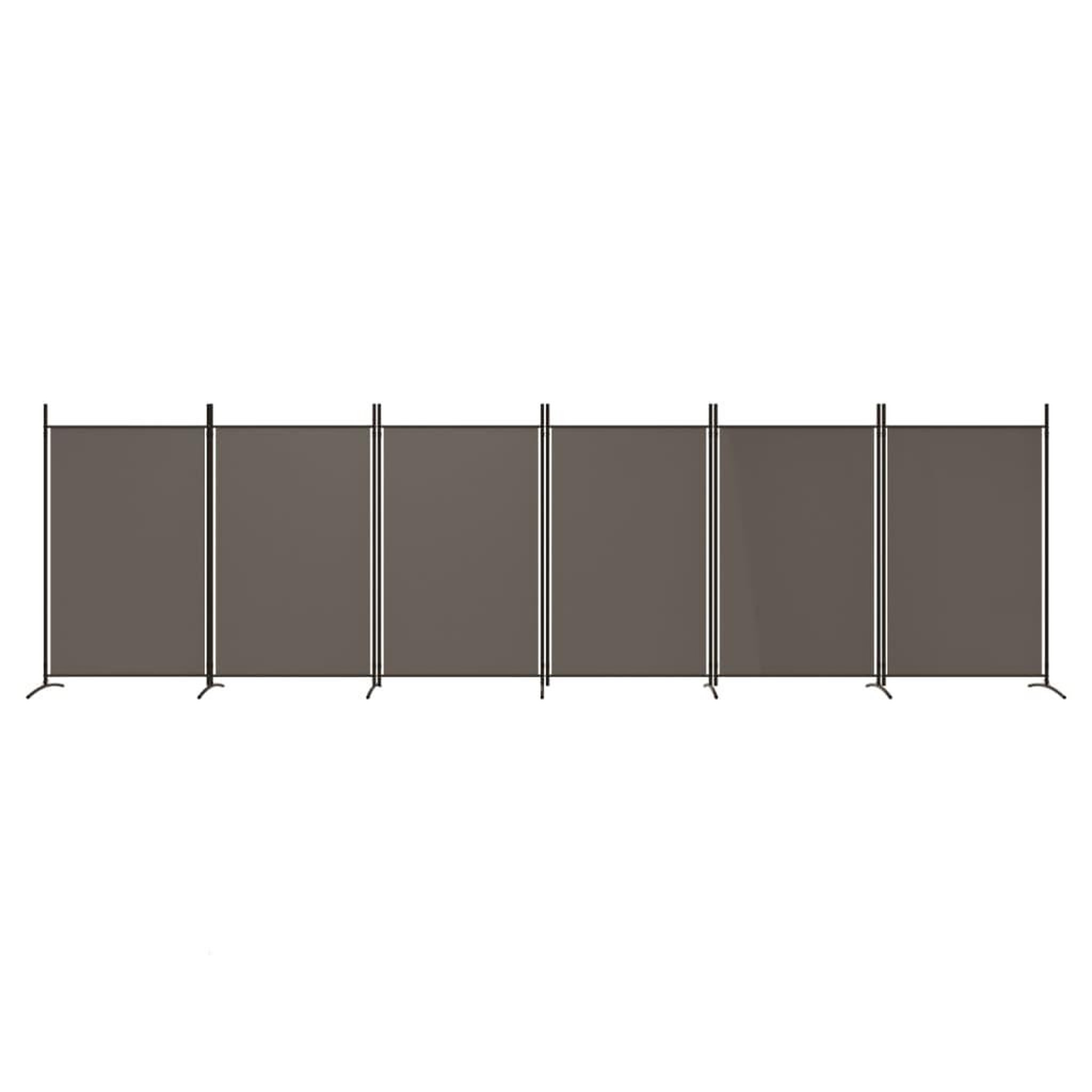 Voir la diapositive 3 : VIDAXL Cloison de separation 6 panneaux Anthracite 520x180 cm Tissu