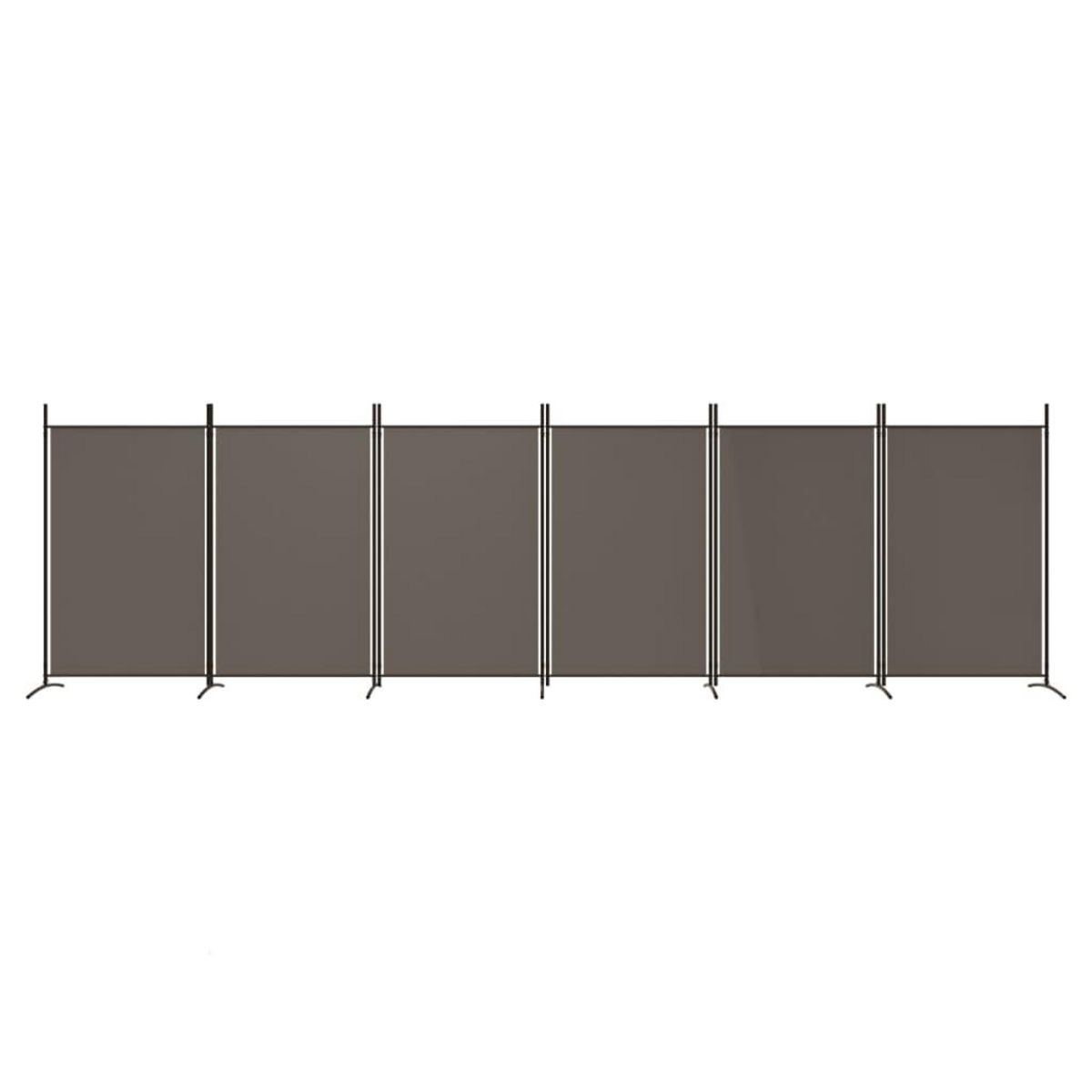 VIDAXL Cloison de separation 6 panneaux Anthracite 520x180 cm Tissu