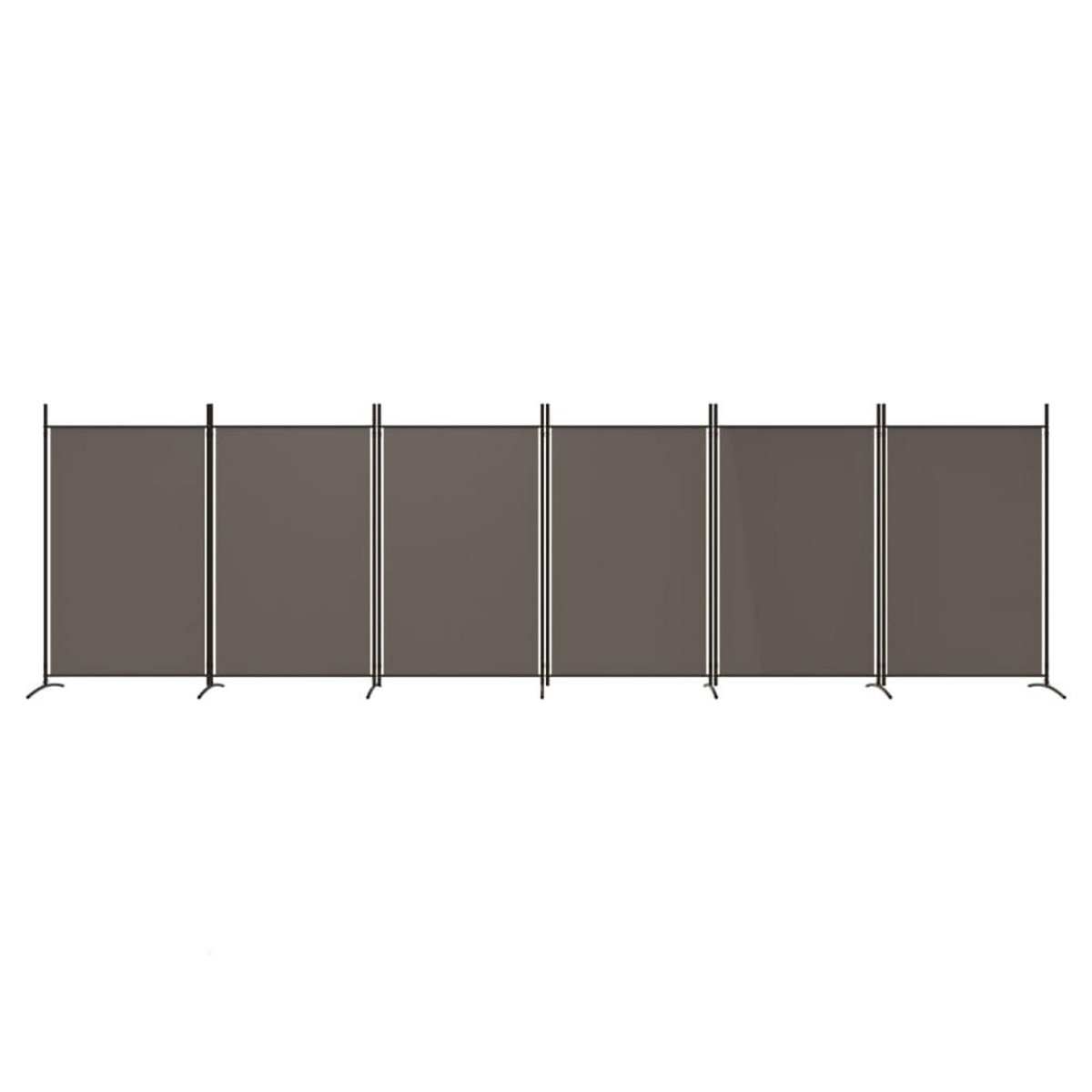 VIDAXL Cloison de separation 6 panneaux Anthracite 520x180 cm Tissu