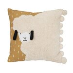 Atmosphera Kids Coussin Enfant Mouton  Oasis  40x40cm Ivoire
