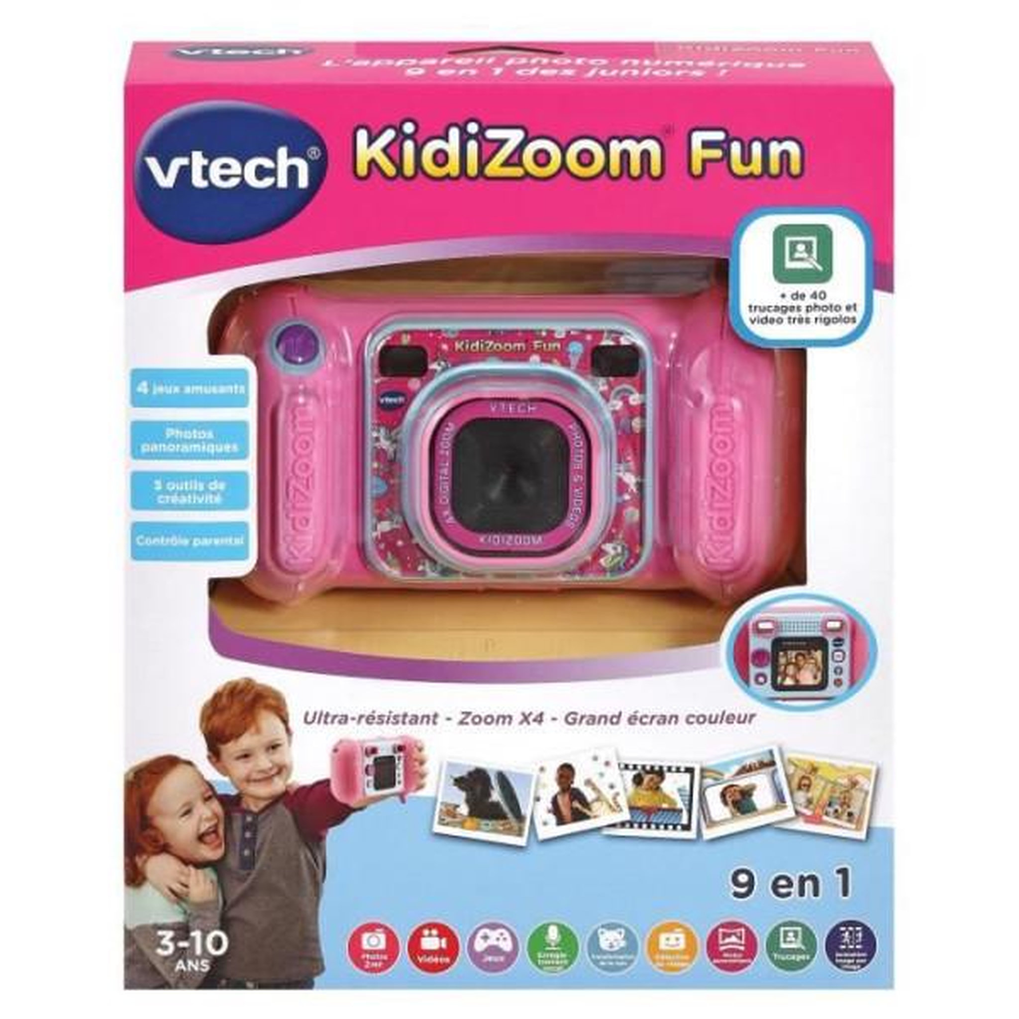 VTECH Appareil photo numérique VTECH Kidizoom Fun Rose - Mixte - Enfant - Intérieur - Piles fournies