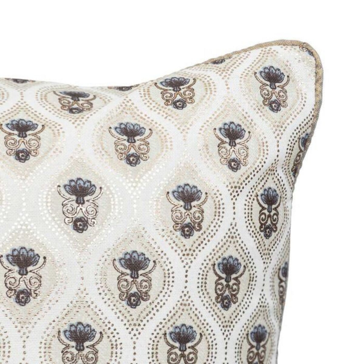 ATMOSPHERA Coussin Déco Imprimé  Little Cottage  40x40cm Blanc