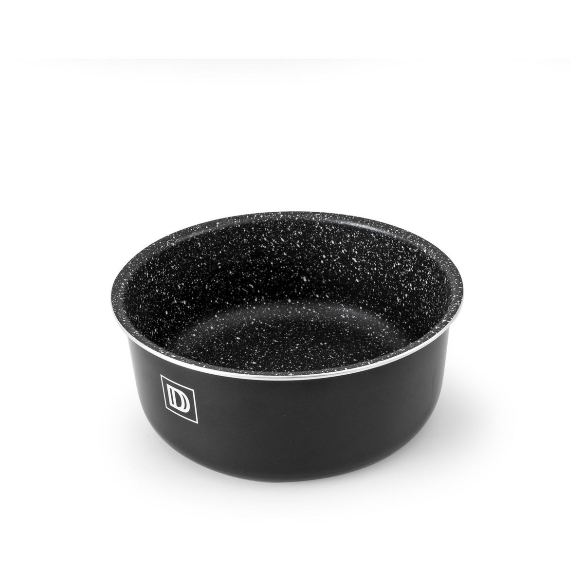 Casserole induction amovible effet pierre noir 20 cm