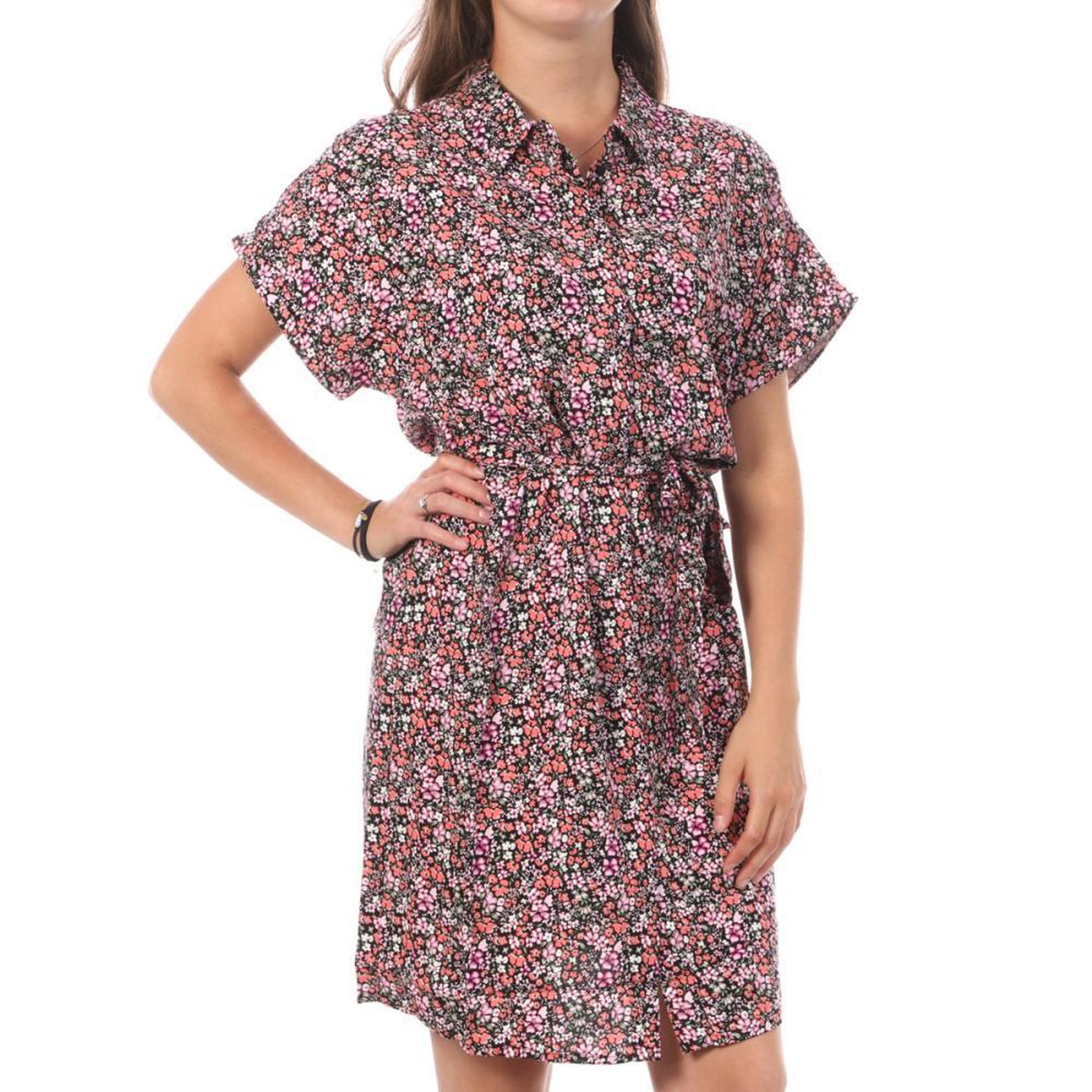Voir la diapositive 1 : Vero Moda Robe Chemise Rose/Noir Femme Vero Moda Easy