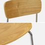 Voir la diapositive 5 : SWEEEK Lot de 2 chaises vintage contreplaqué avec placage bois et pieds métal L 43.5 x P 51 x H 77cm - Toby