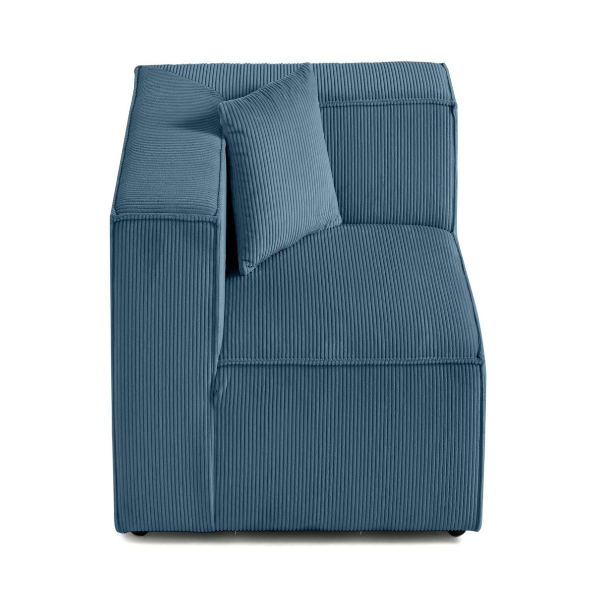 LISA DESIGN Arty - module d'assise d'angle réversible - en velours côtelé