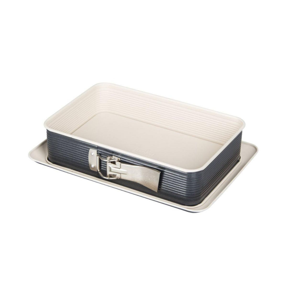 ZENKER Moule à charnière rectangulaire 28 x 18 cm crème noir Zenker Smart Pastry